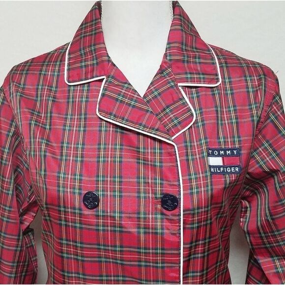VINTAGE Tommy Hilfiger Tartan Plaid Windbreaker - Picture 3 of 15